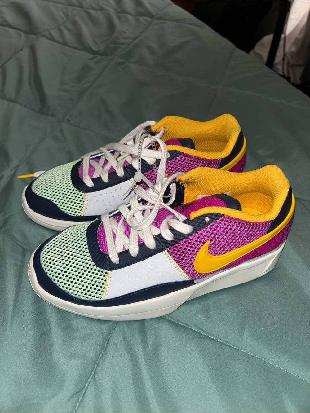 Nike Multicolor Mesh Athletic Sneakers - Yellow, Pink & Mint